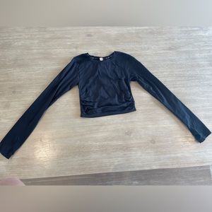 DKNY Black Long Sleeve Athletic Top